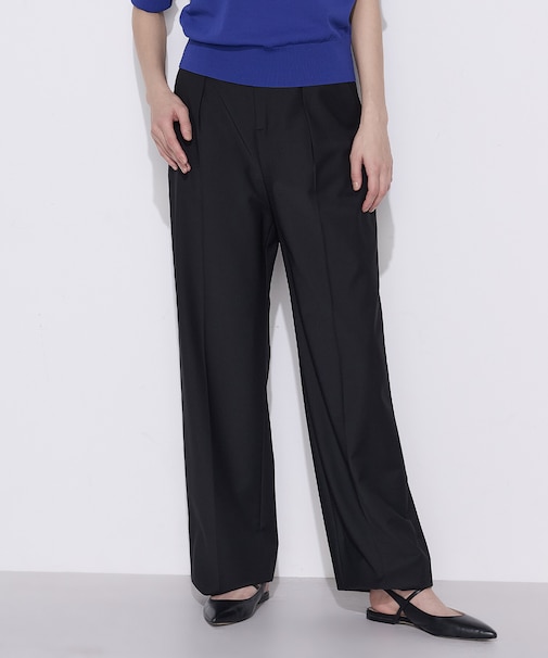 【セットアップ対応】ストレッチトロ ワイドパンツ