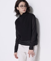 〔 TALLサイズ 〕 コットンポリエステルリリヤーン 前後切り替えベスト