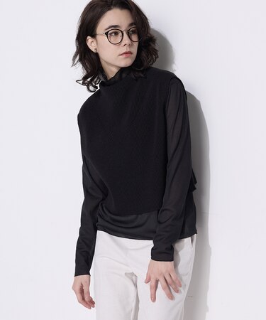 〔 Sサイズ 〕 コットンポリエステルリリヤーン 前後切り替えベスト