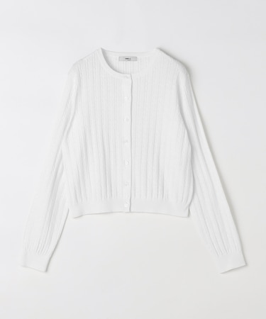 〔 Sサイズ 〕 コットンダルストレッチ ケーブルカーディガン