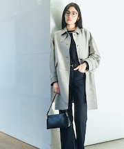 シルクチェック コンバーチブルステンカラーコート