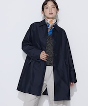 〔 TALLサイズ 〕 シルクチェック コンバーチブルステンカラーコート