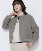 ポリエステルレーヨンダブルクロス ブルゾン