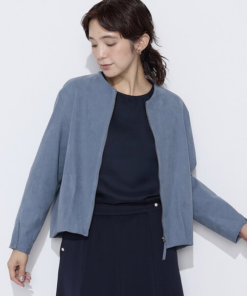 〔 TALLサイズ 〕 フェイクスエード タックブルゾン