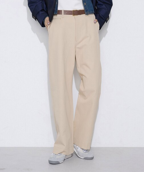 〔 +サイズ 〕 ヴィスコットンチノ二ドム チノパンツ