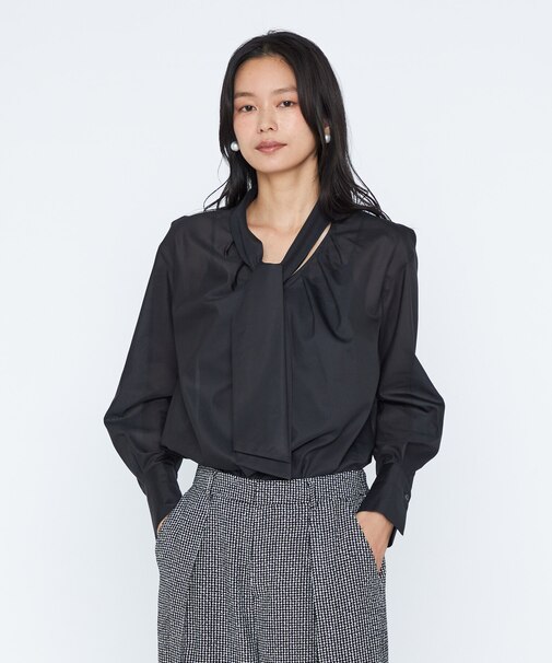 ピマT／Cボイル ボウタイブラウス