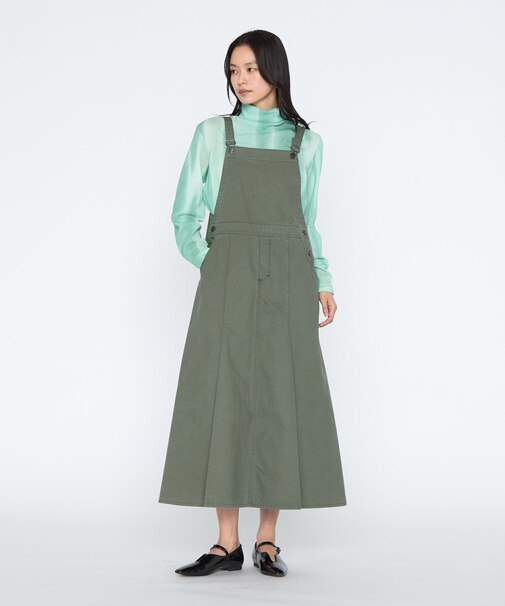 ダック／中空デニム ジャンパースカート