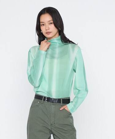 コットンチュール プリントスキントップス