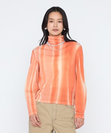 コットンチュール プリントスキントップス