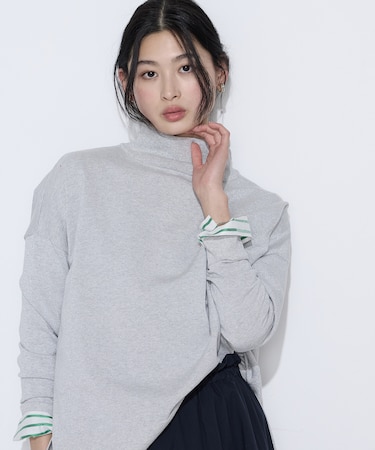 天竺編み ファインラメニットプルオーバー