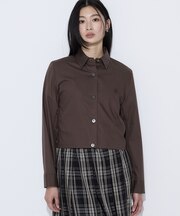 〔 TALLサイズ 〕 コットンポプリンストライプ クロプトシャツ