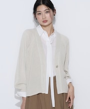 〔 Sサイズ 〕 和紙混ドライタッチ ニットカーディガン