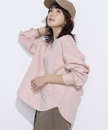 〔 +サイズ 〕 トリコット ジャージーブラウス