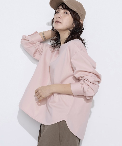 〔 +サイズ 〕 トリコット ジャージーブラウス