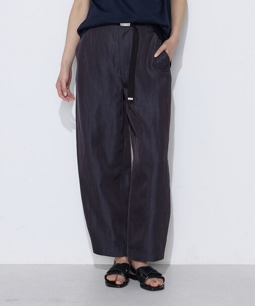 〔 Sサイズ 〕 キュプラリネン/トリアセリネンサテン バレルシルエットパンツ