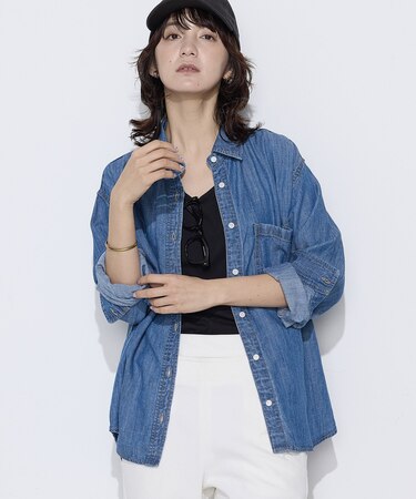 テンセル/リネンデニム シャツ