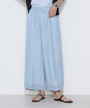 〔 TALLサイズ 〕 割繊×シフォン プリーツパンツ