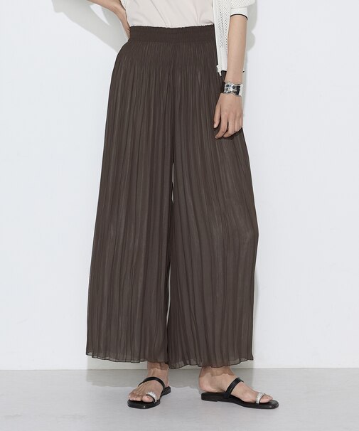 〔 Sサイズ 〕 割繊×シフォン プリーツパンツ