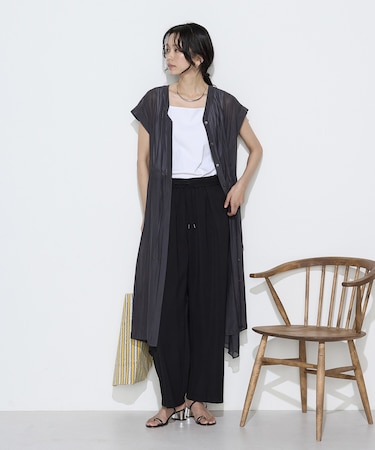 〔 Sサイズ 〕 カッセンシフォン シャツドレス