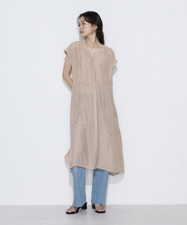 〔 Sサイズ 〕 カッセンシフォン シャツドレス