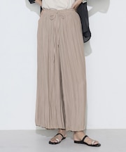 割繊×シフォン プリーツパンツ