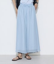 割繊×シフォン プリーツパンツ