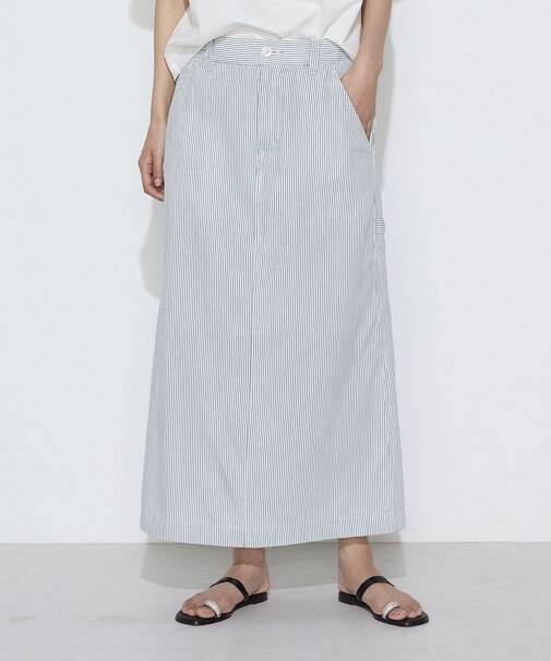 〔 +サイズ 〕 ヒッコリー スカート