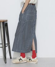 〔 +サイズ 〕 ヒッコリー スカート