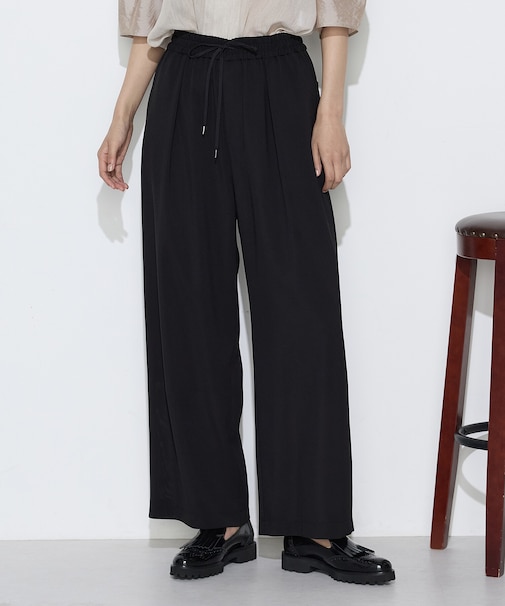 〔 TALLサイズ 〕 トリポリカラミ ワイドパンツ