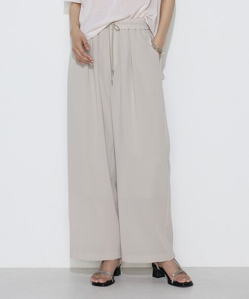 〔 TALLサイズ 〕 トリポリカラミ ワイドパンツ