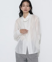 〔 TALLサイズ 〕 シアーキュプラシルク シャツ