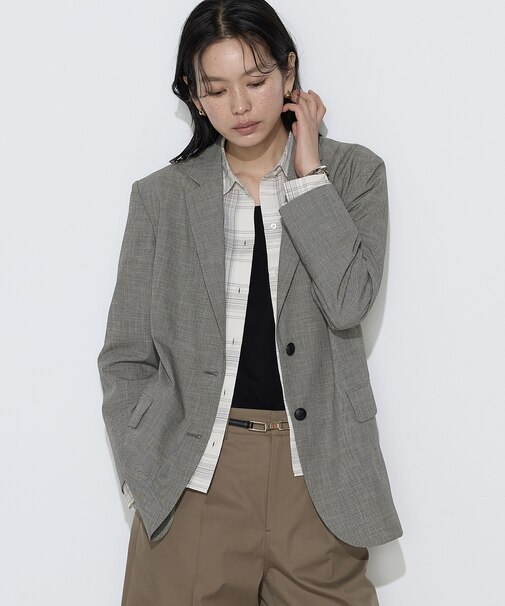 〔 Sサイズ 〕 ストレッチミニ千鳥 ジャケット