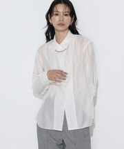 シアーキュプラシルク シャツ