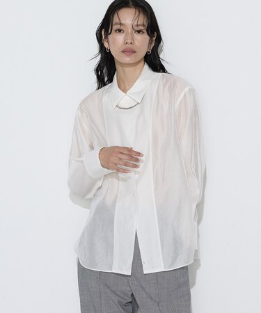シアーキュプラシルク シャツ