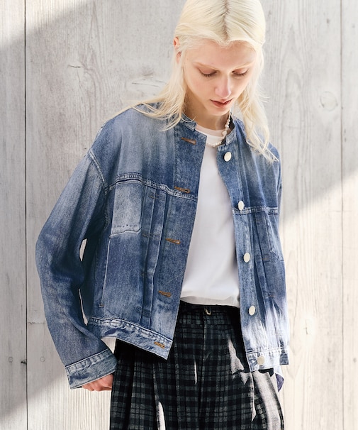 フューチャーアーカイブ  騙し絵デニムGジャン