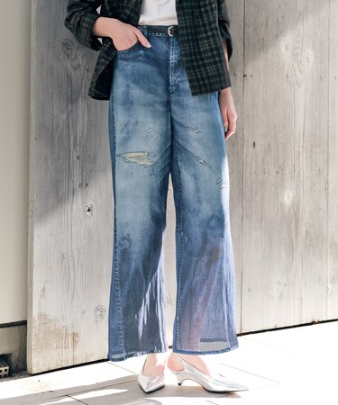 〔 TALLサイズ 〕 フューチャーアーカイブ  騙し絵デニムパンツ