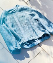 〔 Sサイズ 〕 デニムライク ツイードブルゾン