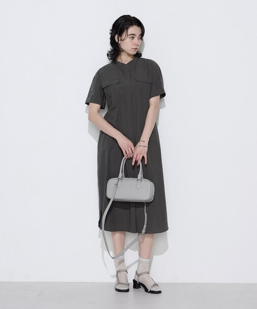 タイプライター ロングシャツドレス