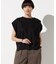 スーピマコットンポンチ肩タックデザインTシャツ