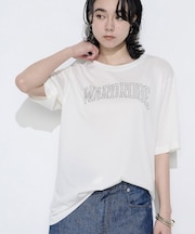 〔 +サイズ 〕 ヴィンテージプレーティング天竺 ロゴプリントTシャツ