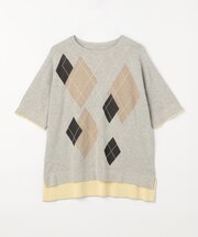 〔 Sサイズ 〕 ランダムアーガイルニットプルオーバー