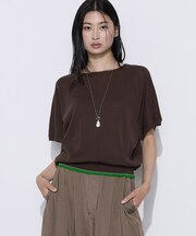 〔 Sサイズ 〕 カラートリミング フレンチニットプルオーバー