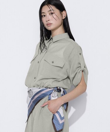〔 Sサイズ 〕 【セットアップ対応】【RE:撚】トリアセクールスラブ シャツ