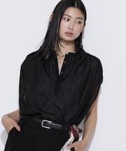 〔 TALLサイズ 〕 【セットアップ対応】【RE:撚】トリアセクールスラブ ブラウス