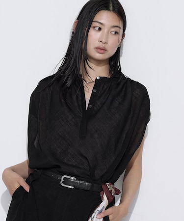 〔 TALLサイズ 〕 【セットアップ対応】【RE:撚】トリアセクールスラブ ブラウス