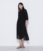 〔 TALLサイズ 〕 【セットアップ対応】トリアセクールスラブ シャツワンピース