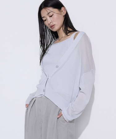 接触冷感 アンサンブルニット