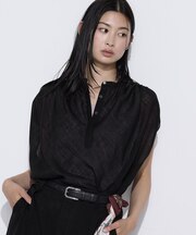 【セットアップ対応】【RE:撚】トリアセクールスラブ ブラウス