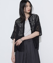 〔 TALLサイズ 〕 リネンコードレース シャツ羽織