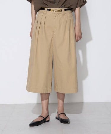 コットンナイロン キュロットパンツ